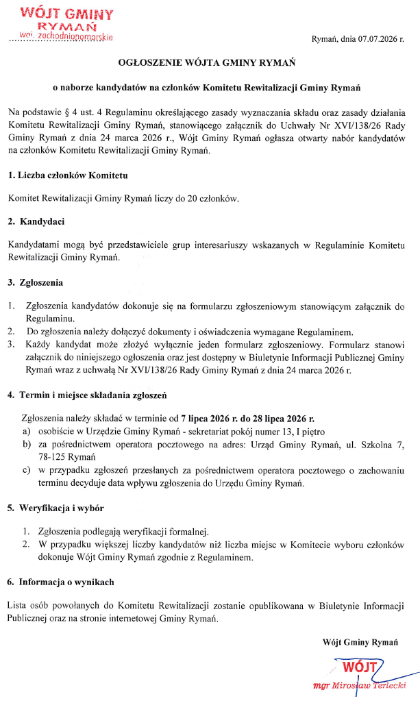 Komitetu Rewitalizacji